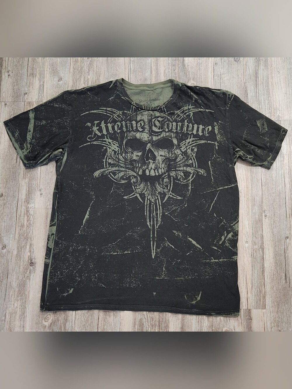 Xtreme Couture Skull Graphic T-Shirt 2XL stretch cotton Affliction